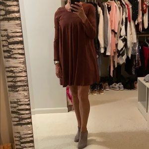 Burgundy fall dress